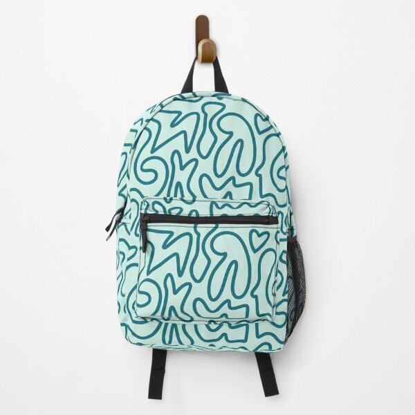 Item preview, Blue Green Abstract Linework Design Squiggle Artwork designed and sold by cadencreations.