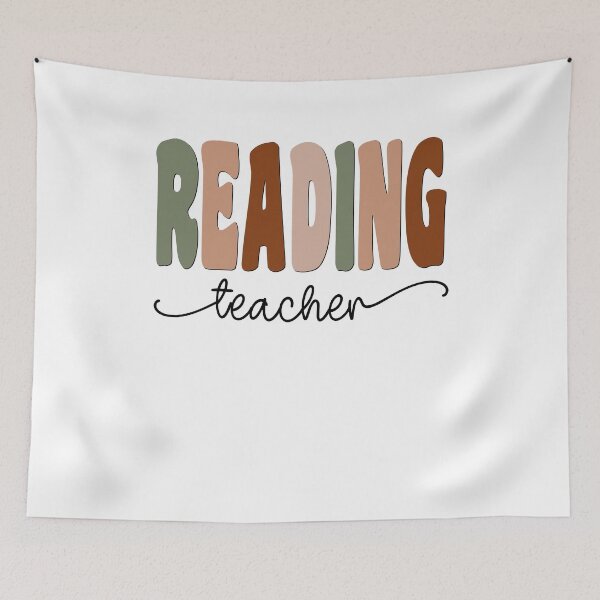 Item preview, Reading Teacher Boho Retro Script Design designed and sold by mysticblvd.
