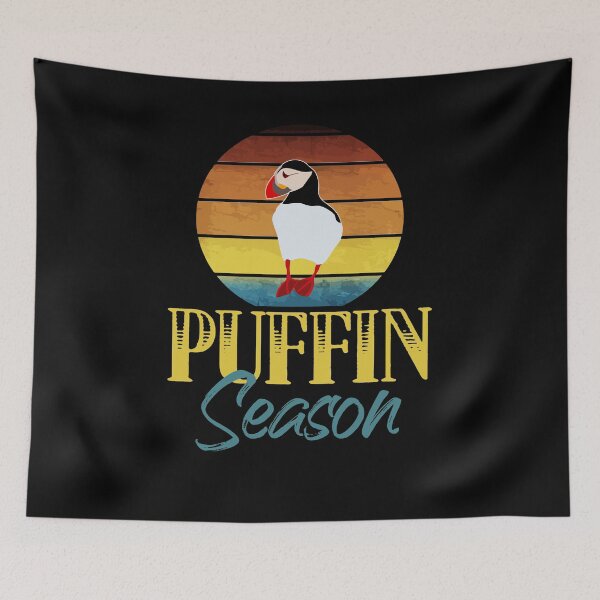 Item preview, Funny Distressed Puffins Season Retro Vintage Sunset designed and sold by Dressed For  Duty.