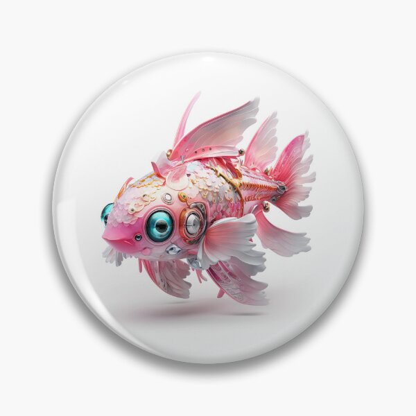 Item preview, Cute Pink Fish Robot designed and sold by elnixart.
