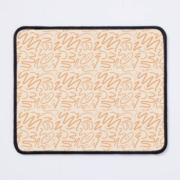 Item preview, Orange Abstract Linework Design Squiggle Artwork designed and sold by cadencreations.