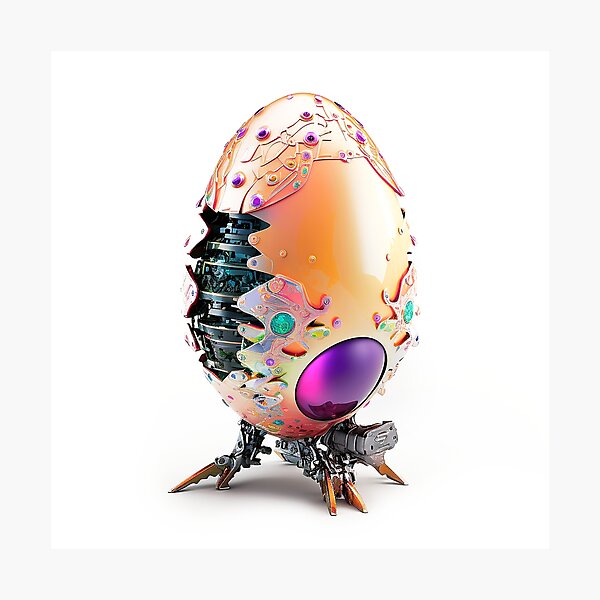 Item preview, Gold Egg Robot designed and sold by elnixart.