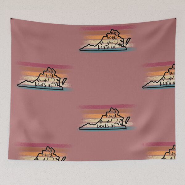 Item preview, My heart beats in Virginia designed and sold by HooYooTeeTees.