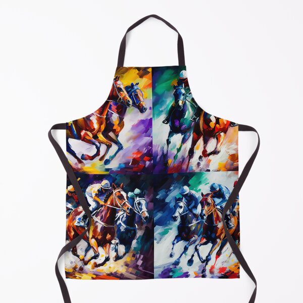 Item preview, Chasing the Finish Line: A Captivating Horse Racing Artwork in Quadrants designed and sold by No1Equestrian.