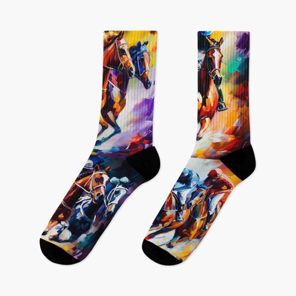 Item preview, Chasing the Finish Line: A Captivating Horse Racing Artwork in Quadrants designed and sold by No1Equestrian.