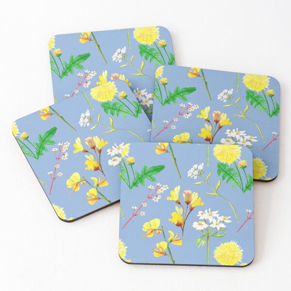 Item preview, Meadow Flower background blue designed and sold by by Mònica Roca.