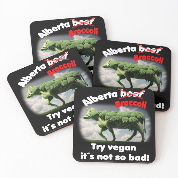 Item preview, No Alberta Beef - Moohoo - the happy broccoli beef designed and sold by ArtCreator2023.