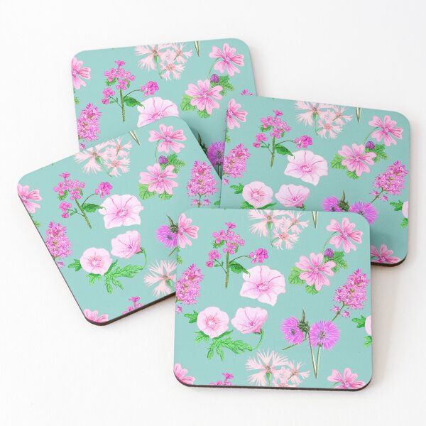 Item preview, Flower background turquoise designed and sold by by Mònica Roca.