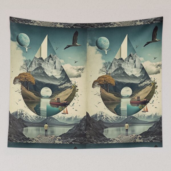 Item preview, Surreal Collage Art designed and sold by MidJourneymen.