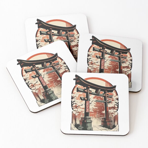 Item preview, Japanese shinto shrine mucha style designed and sold by artyficial-.