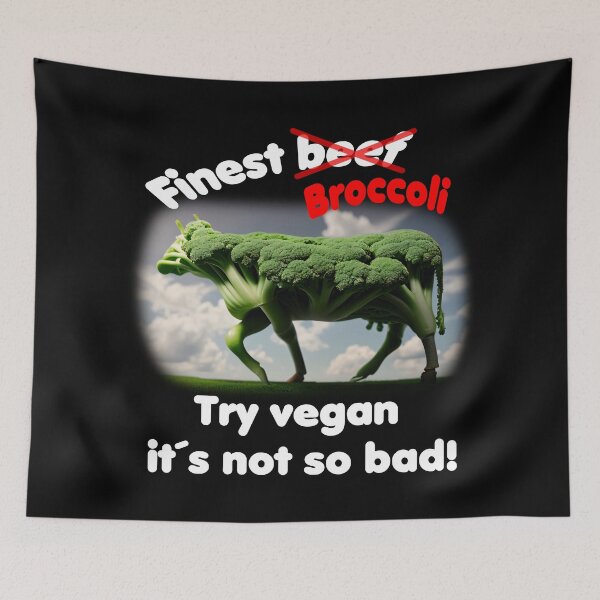 Item preview, Eat like a rabbit, feel like a bull: Try vegan! designed and sold by ArtCreator2023.