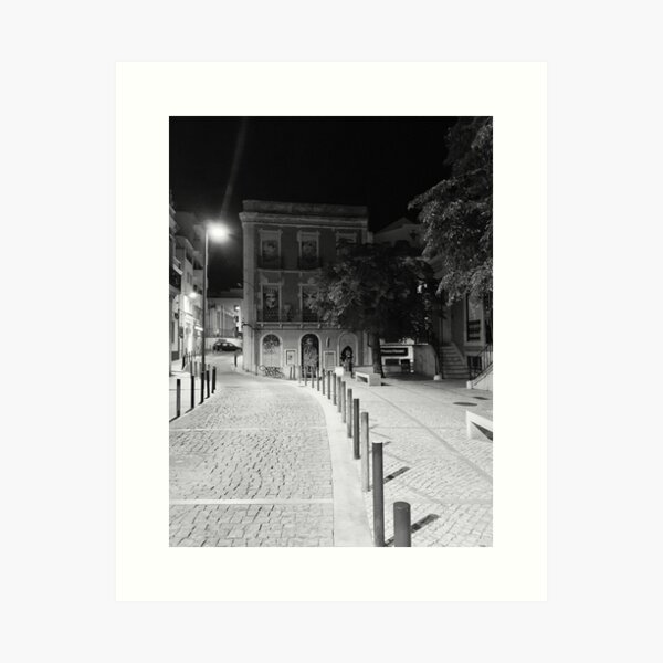 Item preview, Lisbon, Alfama at nightfall, smart facade designed and sold by fabelhaft24.