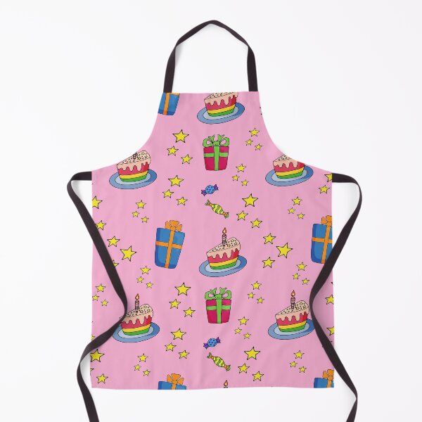 Item preview, pink birthday pattern: cake, candy, gifts and stars designed and sold by YuYuKoroleva.
