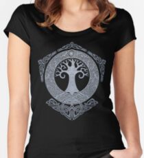 SILVER YGGDRASIL Women's Fitted Scoop T-Shirt
