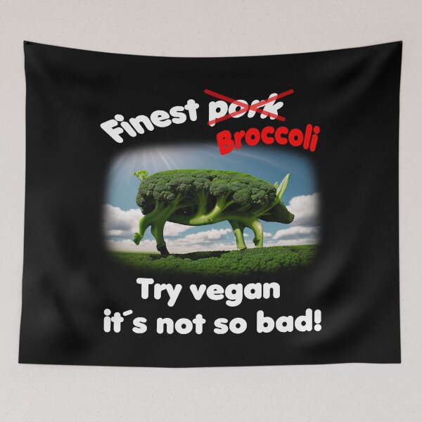 Item preview, Broc-oink-li - the vegan pig. Vegans can do more. designed and sold by ArtCreator2023.