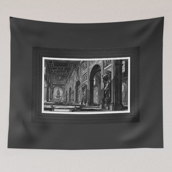 Item preview, Veduta Interna Della Basilica by Giovanni Battista Piranesi Remastered Xzendor7 Classical Art Old Masters Reproductions designed and sold by Xzendor7 Digital Art Creations.