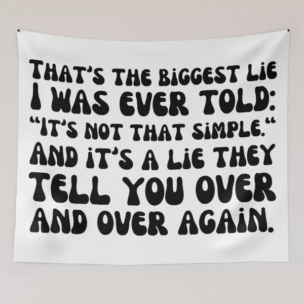 Item preview, Biggest Lie-Black designed and sold by DrawingAndText.