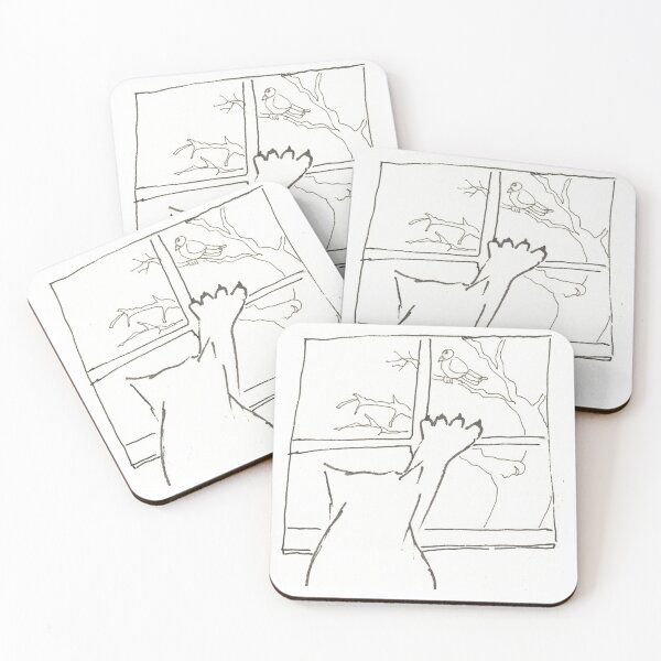 Item preview, Indoor cat birdwatching designed and sold by CrittersByLola.