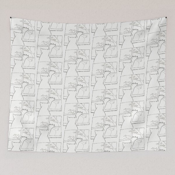 Item preview, Indoor cat birdwatching designed and sold by CrittersByLola.