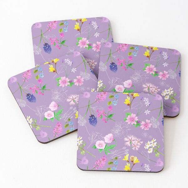 Item preview, Wild Flower on lilac designed and sold by by Mònica Roca.