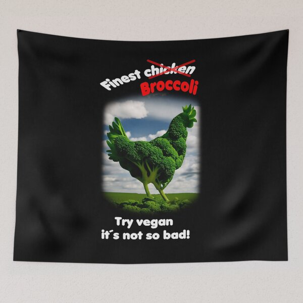 Item preview, Broccoli as chicken? The vegan way can be delicious too! designed and sold by ArtCreator2023.