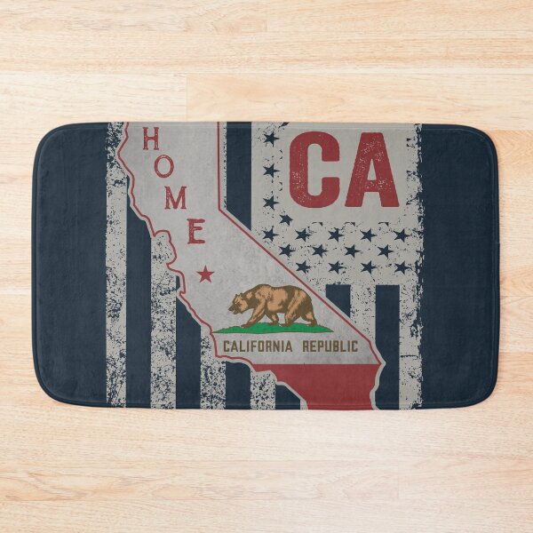 Item preview, California State Bear Flag ,Vintage distressed California Design  designed and sold by SaliDesigner.