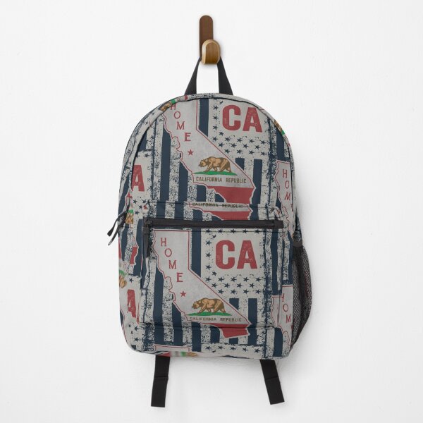 Item preview, California State Bear Flag ,Vintage distressed California Design  designed and sold by SaliDesigner.