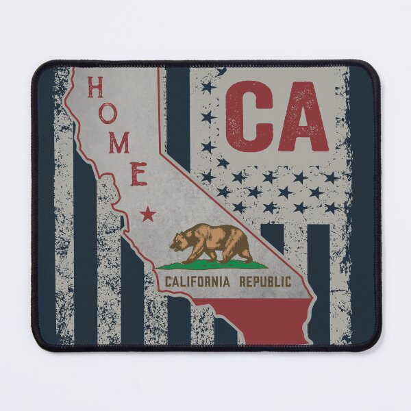 Item preview, California State Bear Flag ,Vintage distressed California Design  designed and sold by SaliDesigner.