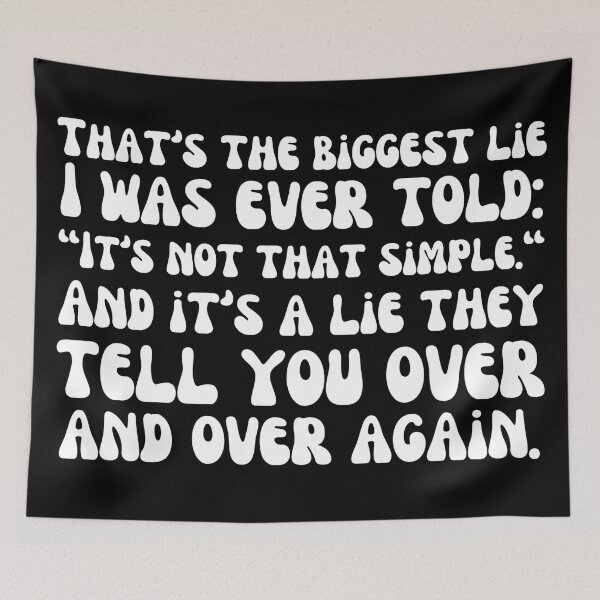 Item preview, Biggest Lie-White designed and sold by DrawingAndText.