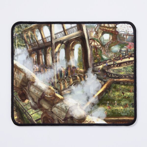 Item preview, Steampunk Solarpunk Train Station designed and sold by Rarilee.