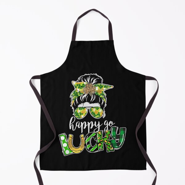 Item preview, Happy Going Lucky Messy Bun Girls Shamrock St Patricks Day designed and sold by Dressed For Duty.