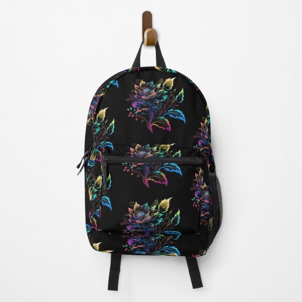 Item preview, Vibrant Colors Blooming Flower, Neon Glowing Floral Art designed and sold by digitaldreamHD.