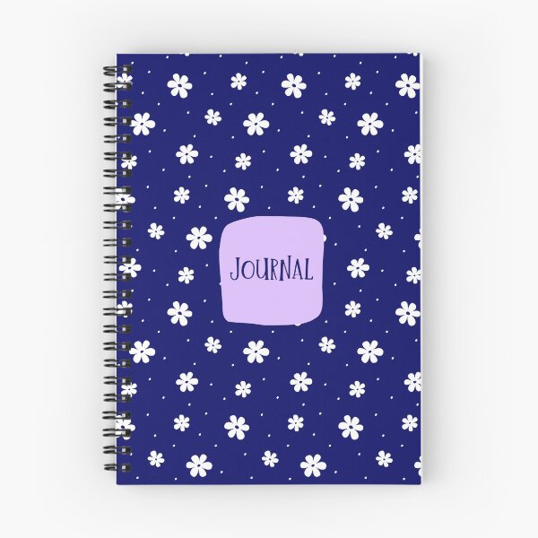 Item preview, Blue with white flowers Journal designed and sold by Nirav-25.