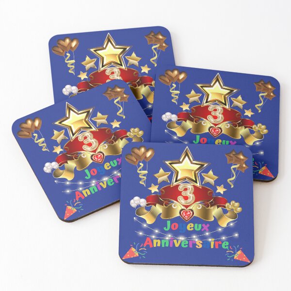 Item preview, 3 years old, Happy birthday 3 years old, (French), Children's gift designed and sold by Ksmith-Style.