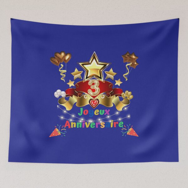 Item preview, 3 years old, Happy birthday 3 years old, (French), Children's gift designed and sold by Ksmith-Style.