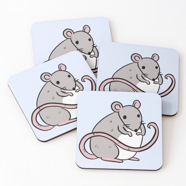 Item preview, Cute grey rat illustration  designed and sold by Yarafantasyart.