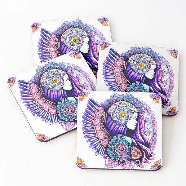Item preview, Angel with mandalas in harmony designed and sold by SarezArtdesing.