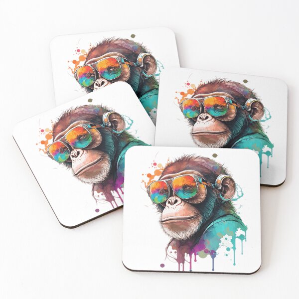 Item preview, Happy Monkey with Sunglasses designed and sold by toticavalcanti.