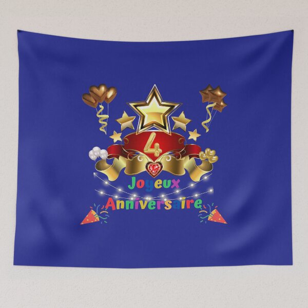 Item preview, 4 years old, Happy birthday 4 years old, (French), Children's gift designed and sold by Ksmith-Style.