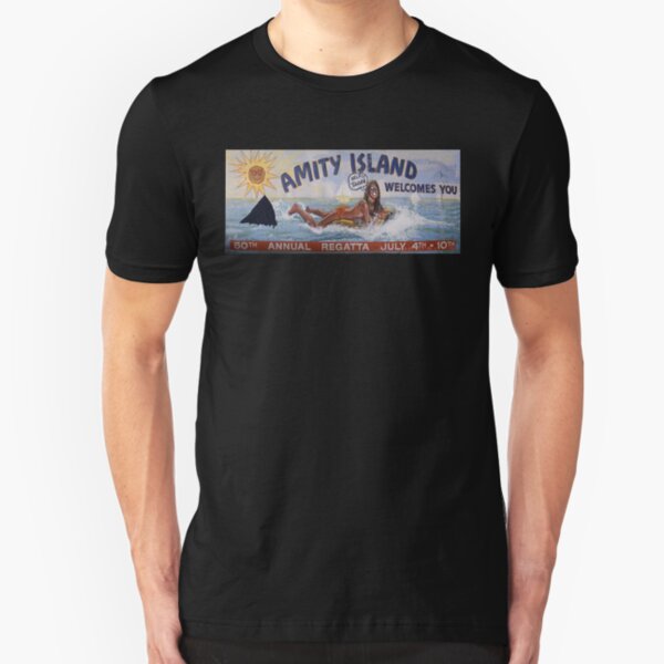 Welcome To Amity Island Slim Fit T-Shirt