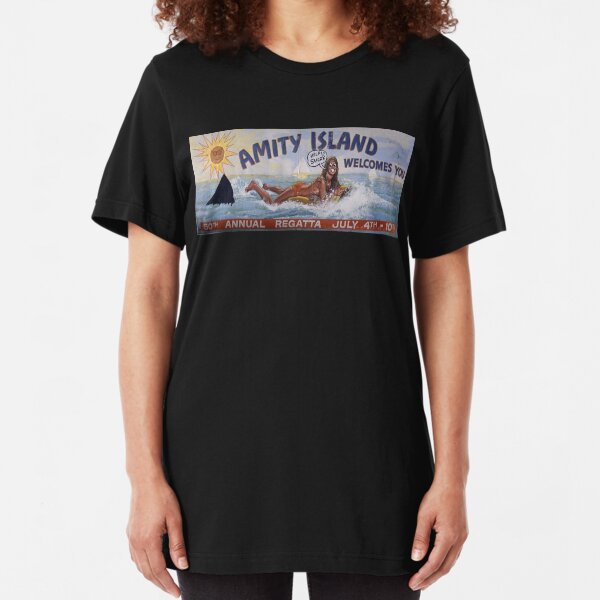 Welcome To Amity Island Slim Fit T-Shirt