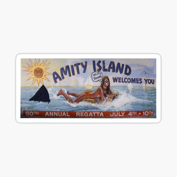 Bienvenue à Amity Island Sticker