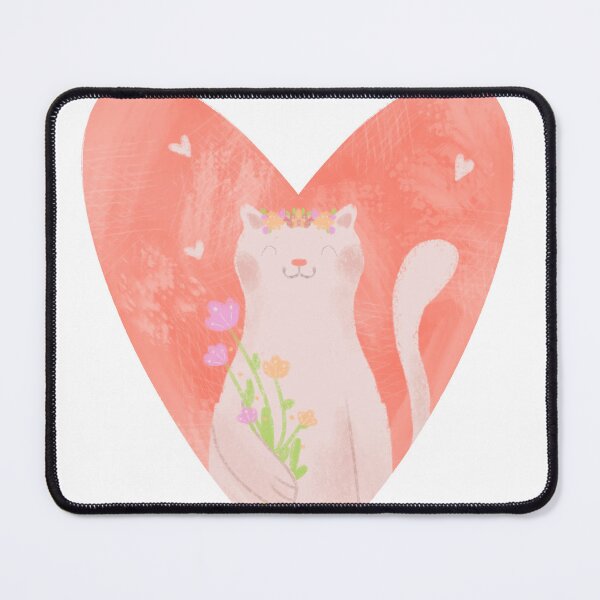 Item preview, Cat lover, cute cat with heart designed and sold by ArtbyPriscilla.