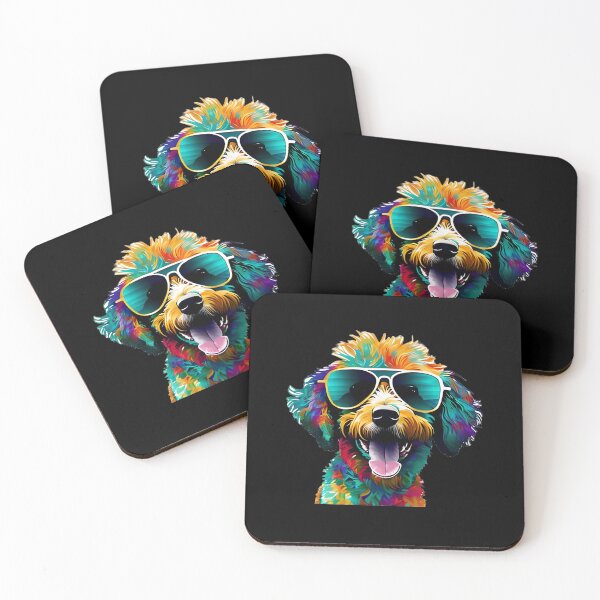 Item preview, Colorful dog with sunglasses | Gift designed and sold by Smoking_Animals .
