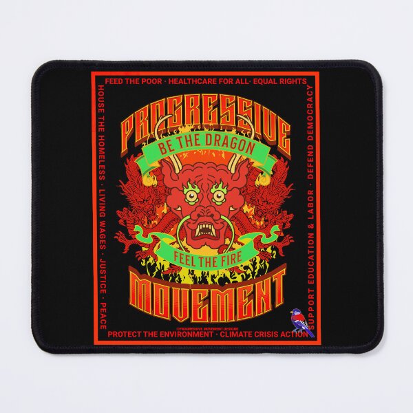 Item preview, PMD00574 Progressive Movement Designs red Be The Dragon motivational message with political goals for progressive Democrats or Independents and Bernie Sanders supporters who are feeling the Bern designed and sold by ProgressiveLeft.