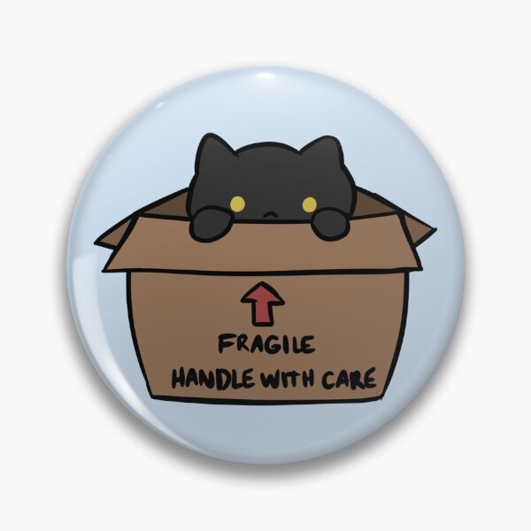 Item preview, Black cat in box fragile handle with care designed and sold by dreamsclouds.