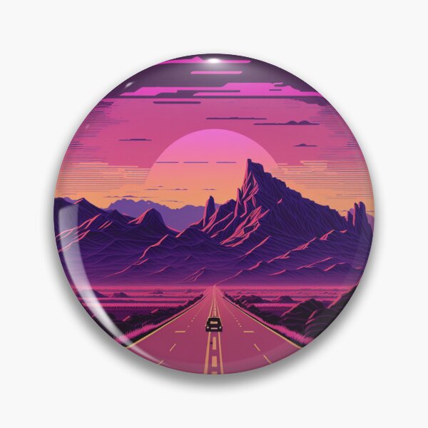 Item preview, Retro Synthwave Desert Road 80s designed and sold by RESToRAPTOR.