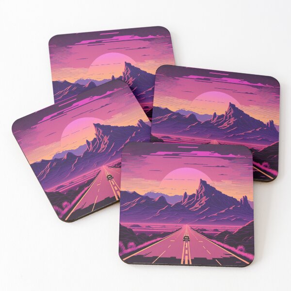 Item preview, Retro Synthwave Desert Road 80s designed and sold by RESToRAPTOR.