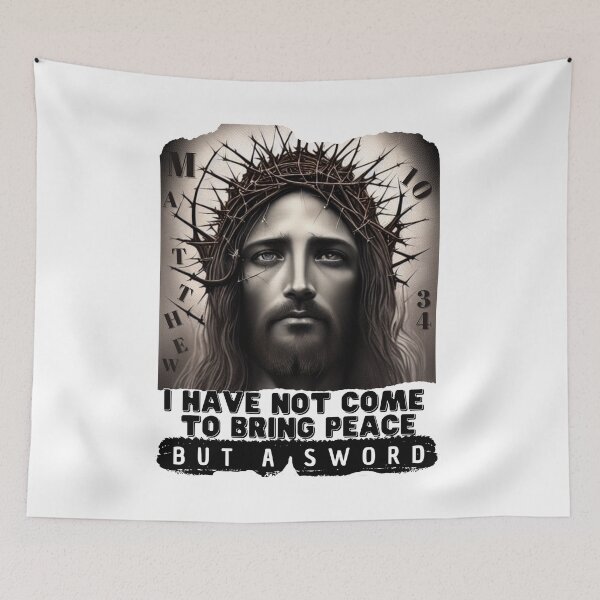 Item preview, T-shirt Jesus Christ - Matthew 10:34 designed and sold by relso.