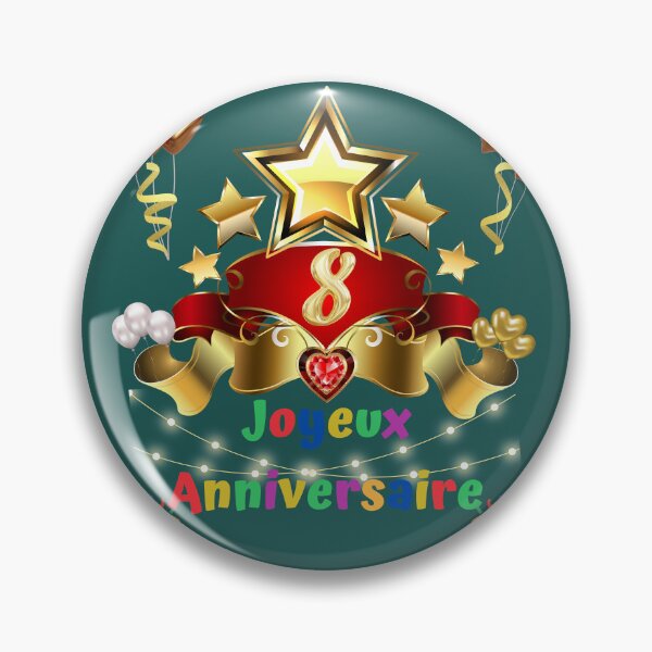 Aperçu de l'œuvre 8 ans, Joyeux anniversaire 8 ans, (Français), Cadeau enfant créée et vendue par Ksmith-Style.